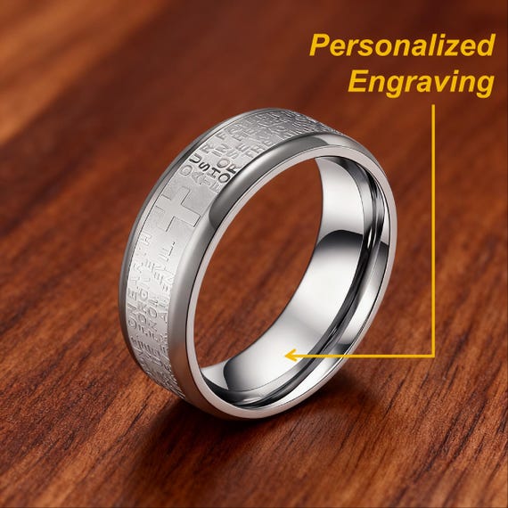 Silver Christian Ring Men