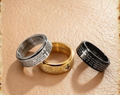 Lord’s Prayer Spinner Ring for Men - Christian Cross Band — photo 8