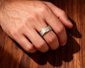 Engraved Lord’s Prayer Ring for Men– Stainless Steel Cross Band — photo 5