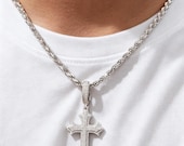 Iced Out Cross Pendant with Zirconia or Moissanite — photo 7