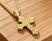 Iced Out Cross Pendant with Zirconia or Moissanite — photo 5