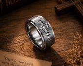 Diamond Cross Wedding Ring Men — photo 3