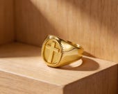 Minimalist Cross Ring Men — photo 10