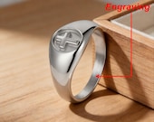 Minimalist Cross Ring for Men & Women – Stainless Steel Prayer Band — photo 3