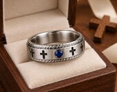Cross Wedding Ring Men — photo 7