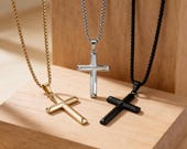 Minimalist Cross Necklace Men — photo 1