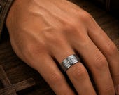 Diamond Cross Wedding Ring Men — photo 2