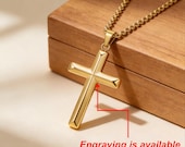 Minimalist Cross Necklace Men — photo 4