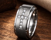 Diamond Cross Wedding Ring Women — photo 10