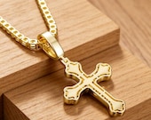 Sterling Silver Baguette Cross Pendant with CZ or Moissantie — photo 4