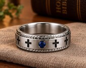 Cross Wedding Ring Men — photo 9