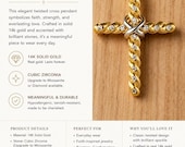 14K Gold Cross Pendant — photo 4