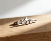 Minimalist Cross Ring for Women — photo 3