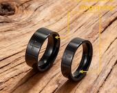 Minimalist Cross Band Ring Set — photo 3