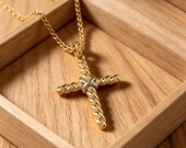 14K Gold Cross Pendant — photo 6