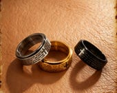Lord’s Prayer Spinner Ring for Men - Christian Cross Band — photo 9