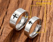 Minimalist Cross Band Ring Set — photo 2
