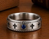 Cross Wedding Ring Men — photo 1