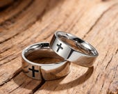 Minimalist Cross Band Ring Set — photo 6