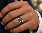 Black Onyx Cross Wedding Ring Men — photo 5