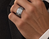 Diamond Cross Wedding Ring Men — photo 7