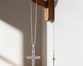 Purple Zirconia Cross Choker Necklace Women — photo 5