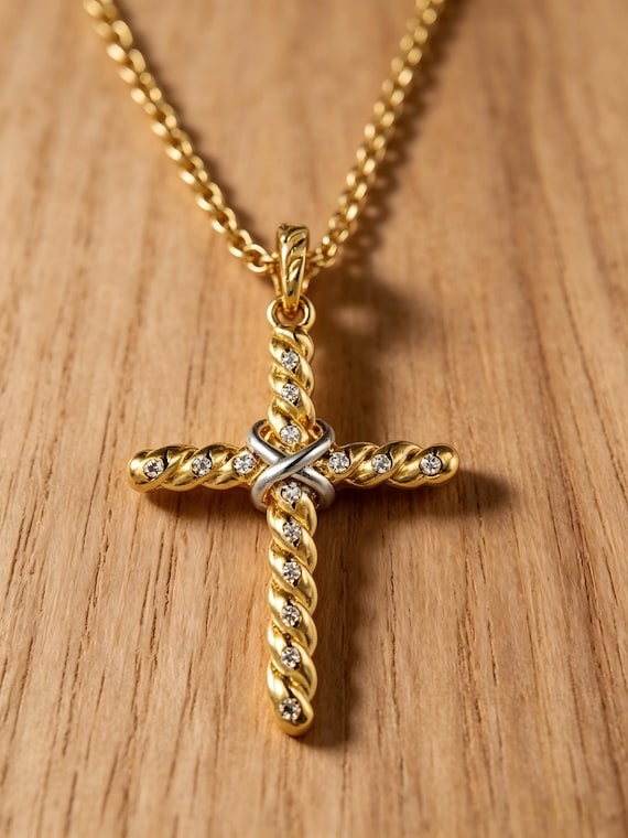 14K Gold Cross Pendant