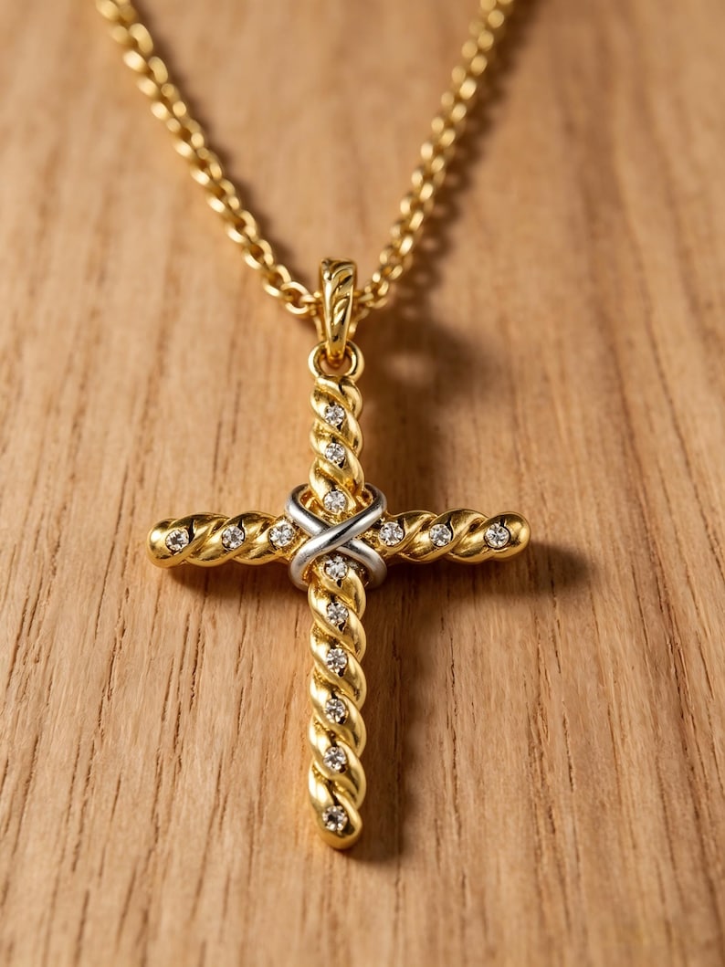 14K Gold Cross Pendant