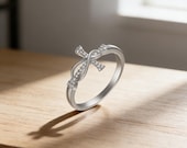 CZ Cross Ring for Women — photo 5
