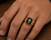 Men's Cross Signet Ring — photo 2