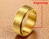 Engraved Lord’s Prayer Spinner Ring for Men — photo 4