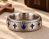 Cross Wedding Ring Men — photo 3