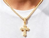 Sterling Silver Cross Pendant with Zirconia or Moissanite — photo 9