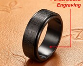 Engraved Lord’s Prayer Spinner Ring for Men — photo 3