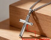 Minimalist Cross Necklace Men — photo 2