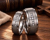 Diamond Cross Wedding Ring Women — photo 2