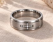 Diamond Cross Wedding Ring Women — photo 1