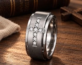 Diamond Cross Wedding Ring Women — photo 9
