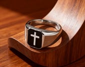 Minimalist Cross Ring for Men — photo 9