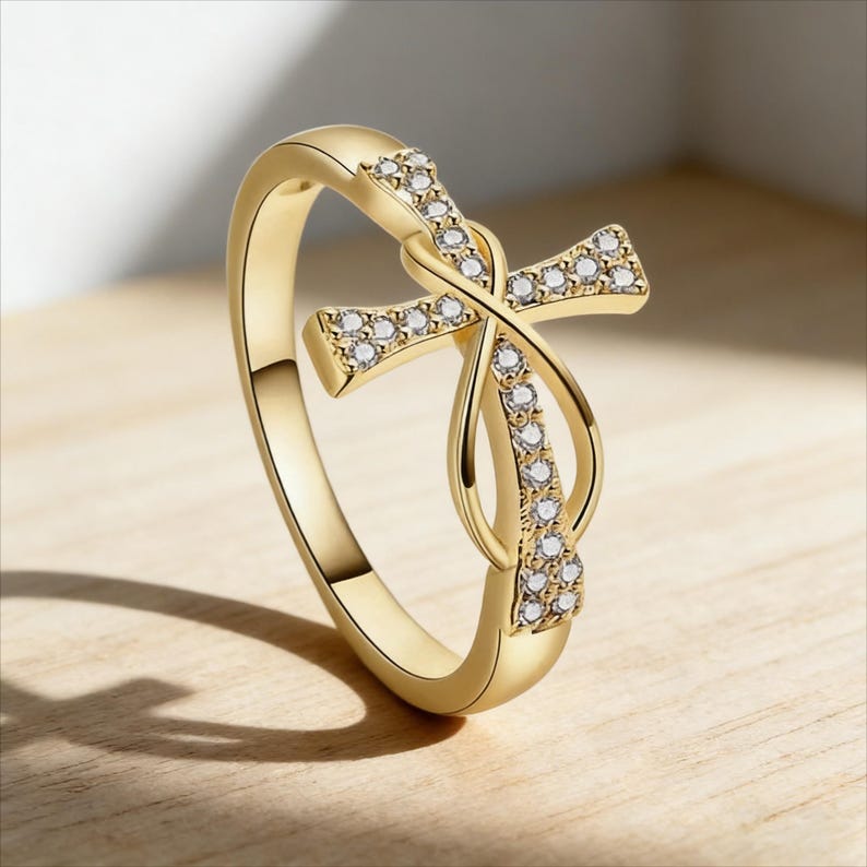 CZ Cross Ring for Women