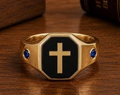 Men's Cross Signet Ring — photo 1