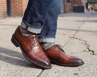 Vintage Florsheim Alligator Shoe: Royal Imperial Regency 