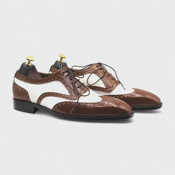 Handmade  side wingtips Wingtip Brogue Oxford- Tan Black Suede | Lethato main image 3