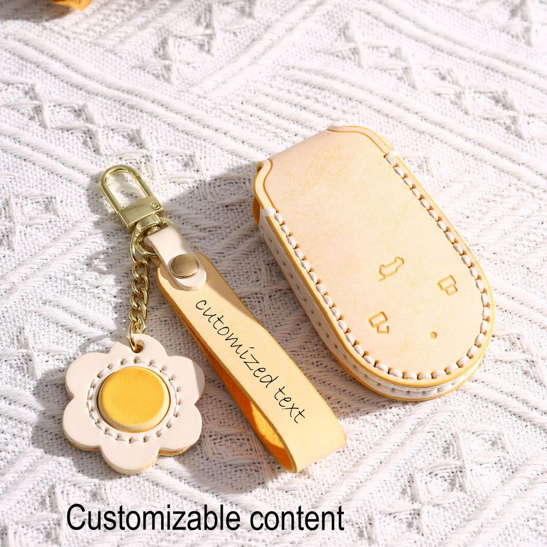 Personalized Handsewn Leather Key Fob Cover for Great Wall Euler Good ...