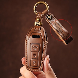 Personligt handsytt bilnyckelfodral i kohud, kompatibelt med Audi A3 A5L A6 Avant E-tron Q6 Q5 SUV A6L Q6L Q5 Ny 2025