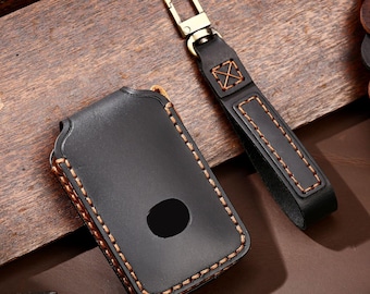 Handmade Personalized Genuine Leather Key Fob Cover for Mazda 3, 6