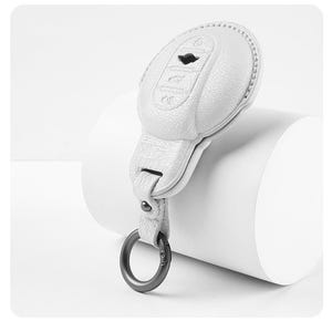 Personligt handsytt fårskinnsnyckelfodral för Mini Cooper F54 F55 F56 F57 F60 Countryman Clubman Cabriolet med 4 knappar, färgglatt nyckelfodral