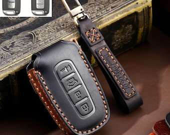 Personalized handmade genuine leather key fob cover For Kia Sportage K5 K2 For Sorento For Optima For Forte 2011-2016 Key Case
