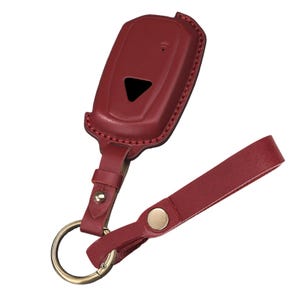 Funda para llave de motocicleta Triumph Speed Triple Rocket 3 Tiger, de cuero genuino cosida a mano y personalizada. wine red
