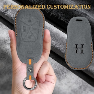 Capa personalizada em camurça para chaveiro, compatível com os modelos Xpeng P7 G9 P5 G6.